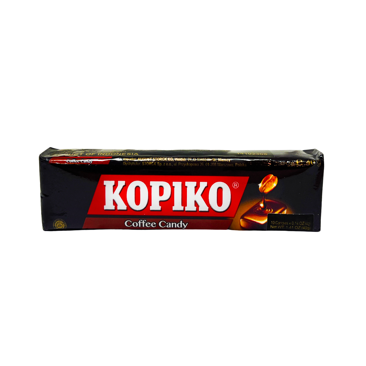 KOPIKO Coffee Candy, 10 Count 1.41oz (40g) CoCo Island Mart
