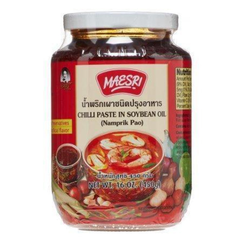 Maesri Chili Paste in Soybean Oil Namprik Pao 16 Oz (450 g) CoCo