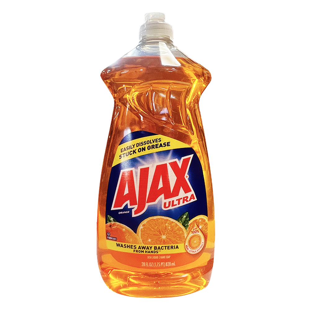 Ajax Dishwashing Liquid Dish Soap Yellow Lemon, 28 Fl Oz
