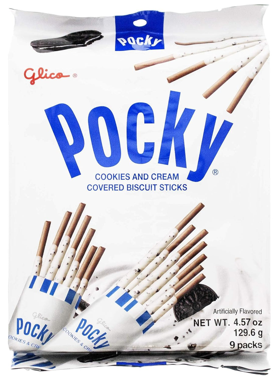 GLICO Pocky Cookies and Cream Covered Biscuit Sticks 4.57 Oz (129.6 g) –  CoCo Island Mart