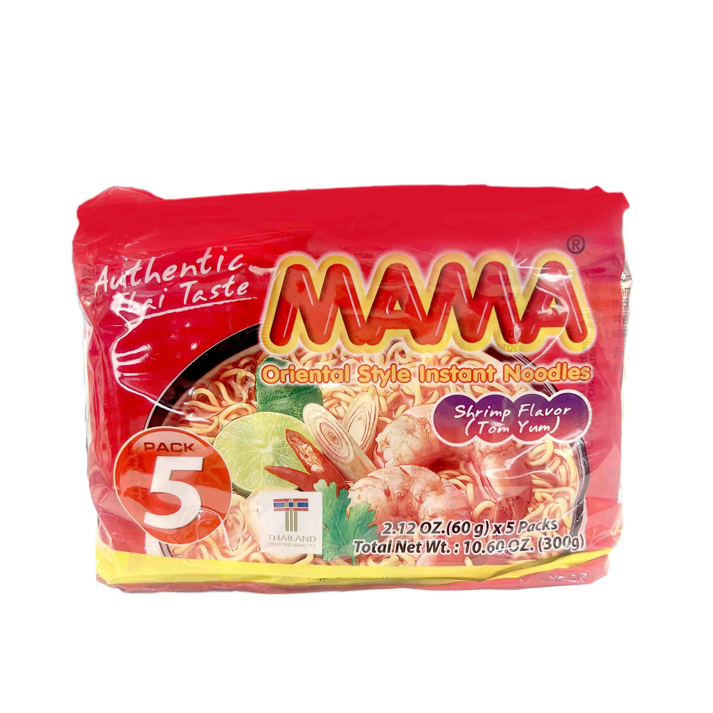 Mama Tom Yum Shrimp Flavored Instant Noodle, 2.12 Ounce (30 Pack)