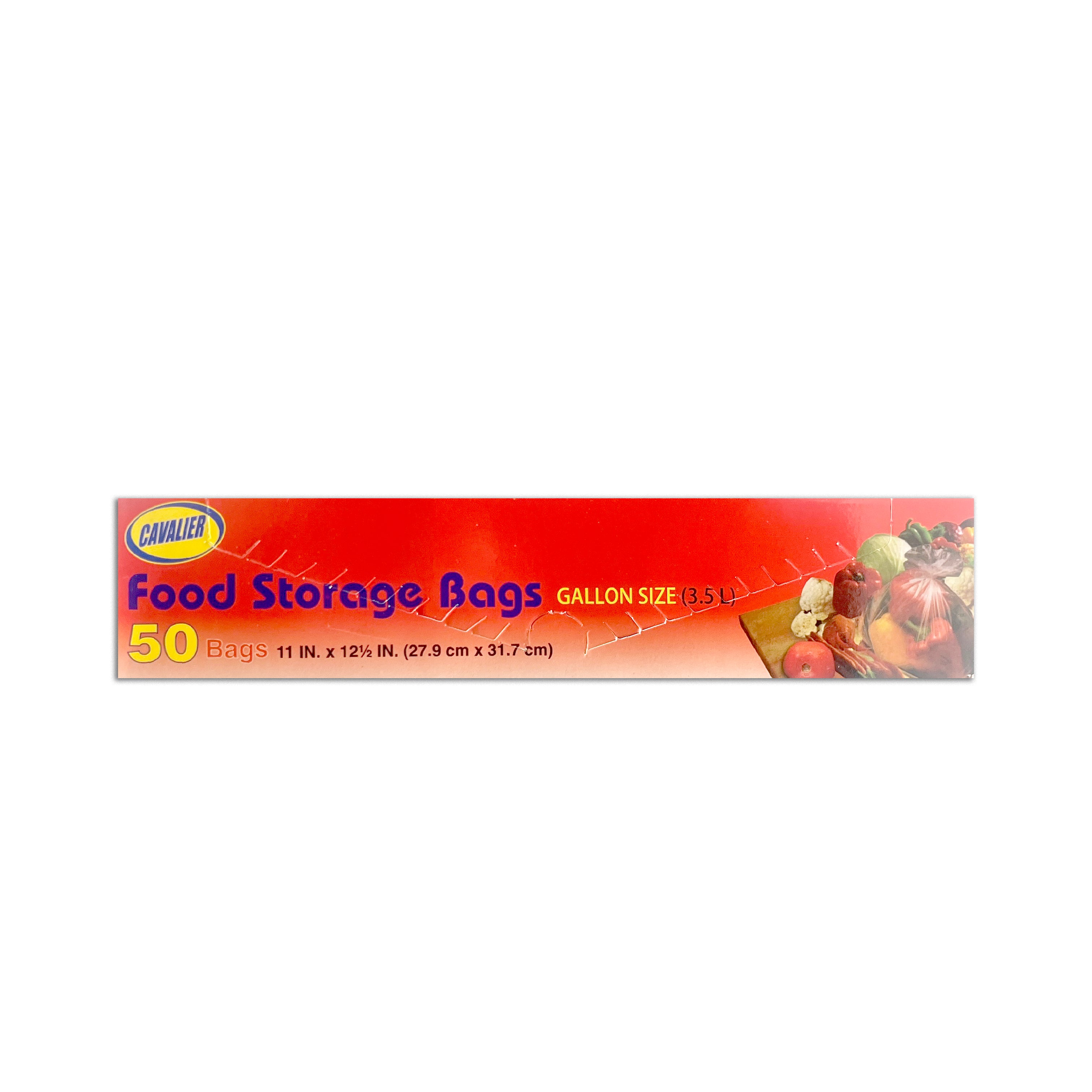 Cavalier Food Storage Bags with Gallon Size 3.5L & 50 Bags (27.9cm x 31.7cm)