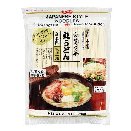 Shirakiku Japanese Style Udon Noodles | Shirasagi no hana Maruudon 25.39 Oz (720 g) - 日本Shirakiku赞岐屋 白鹭花丸乌冬面（720克） - CoCo Island Mart