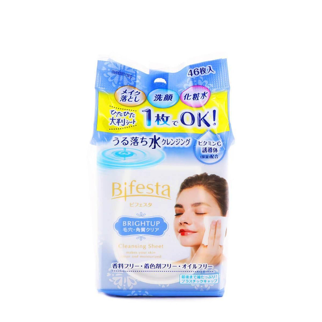 Mandom Bifesta Cleansing Sheet Bright up | Make Up Remover Sheet - 46 Sheets - CoCo Island Mart