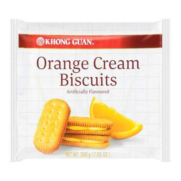 Khong Guan Orange Cream Biscuits Sandwich 7.05 Oz (200 g) - 香橙味夹心饼 - CoCo Island Mart