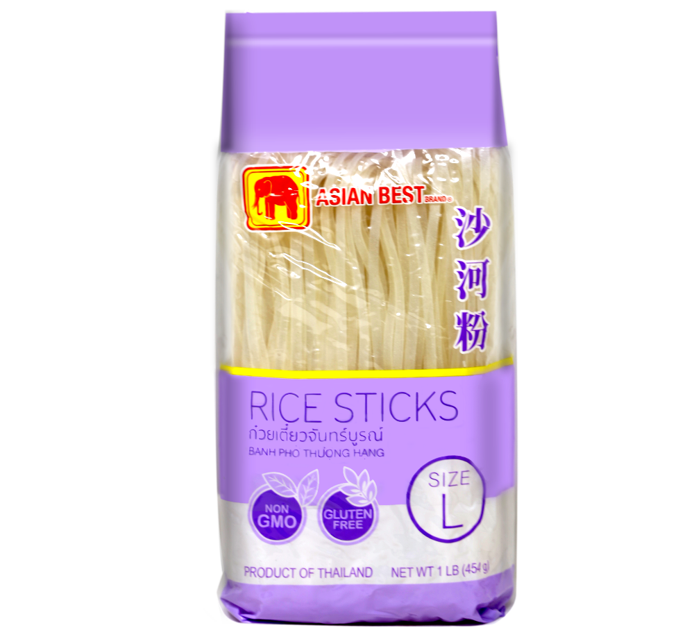 Asian Best Rice Sticks Noodles Large Size 1 LB (454 g)-Banh Pho Thuong Hang - CoCo Island Mart