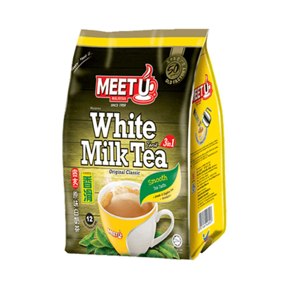 MEET U White Milk Tea 3 in 1 Original Classic Flavor 480g (16.9oz