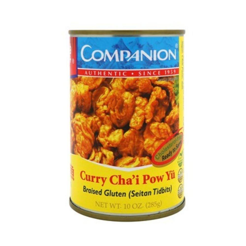 Companion Imitation Abalone (Braised Gluten Chunks) Chai Pow Yu Curry Flavored 10 Oz (285 g) - 良友牌 咖喱斋鮑鱼 285 克 - CoCo Island Mart
