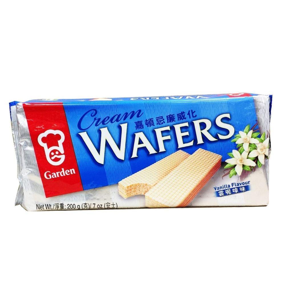Garden Cream Wafers Vanilla Flavour 4 Individual Packs 7 Oz (200 g) - 香港GARDEN嘉顿忌廉威化 云呢嗱味 - CoCo Island Mart