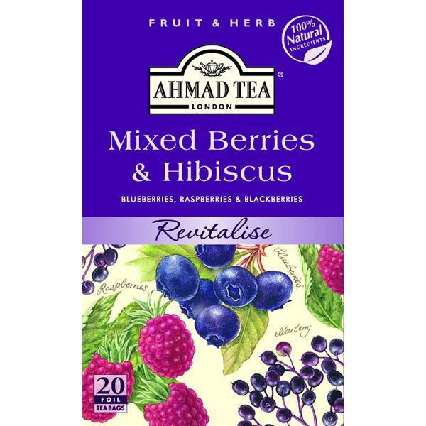 Ahmad Tea Mixed Berries & Hibiscus Herbal Tea 20 Tea Bags 1.40 Oz (40 g) - CoCo Island Mart
