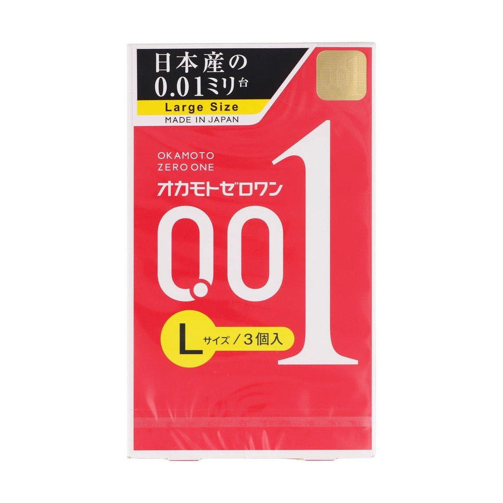 Okamoto Zero One Large Size Male Non-Latex Condoms 0.01 mm 3ct - CoCo Island Mart