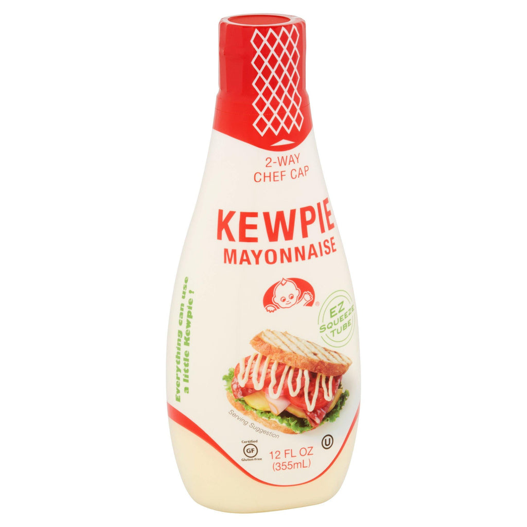 Kewpie Mayonnaise 2- Way Chef Cap 12 FL Oz (355 mL) - 日本KEWPIE丘比 美乃滋蛋黄酱 355 mL - CoCo Island Mart