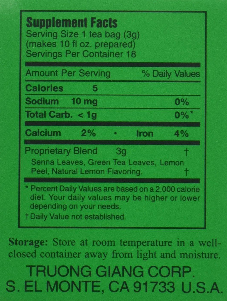 3 BALLERINA Herbal Tea Dieters Drink Extra Strength Lemon Flavor 18 Tea Bags 1.88 Oz (53.88 g) - CoCo Island Mart