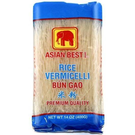Asian Best Rice Vermicelli (Bun Gao) 14 Oz (400 g) - CoCo Island Mart