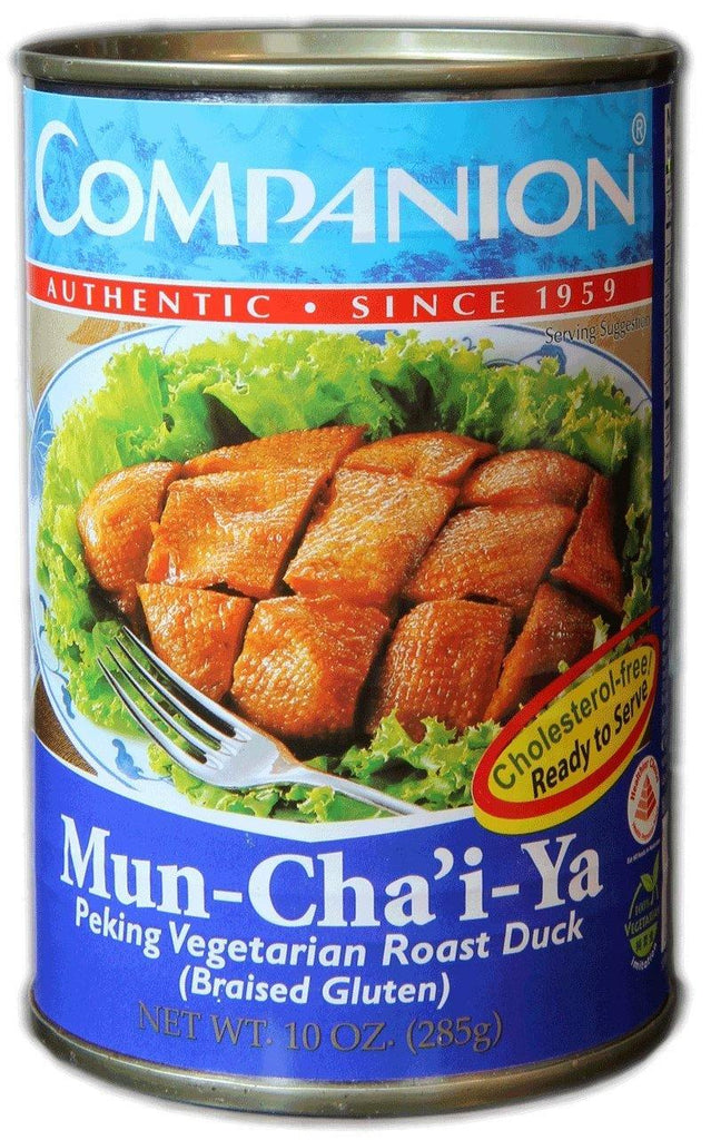 Companion Imitation Roast Duck (Braised Gluten Chunks) Mun Cha Ya 10 Oz (285 g) - 良友牌 焖斋鸭 285 克 - CoCo Island Mart