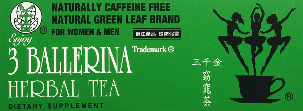 3 BALLERINA Herbal Tea Dieters Drink Extra Strength Lemon Flavor 18 Tea Bags 1.88 Oz (53.88 g) - CoCo Island Mart