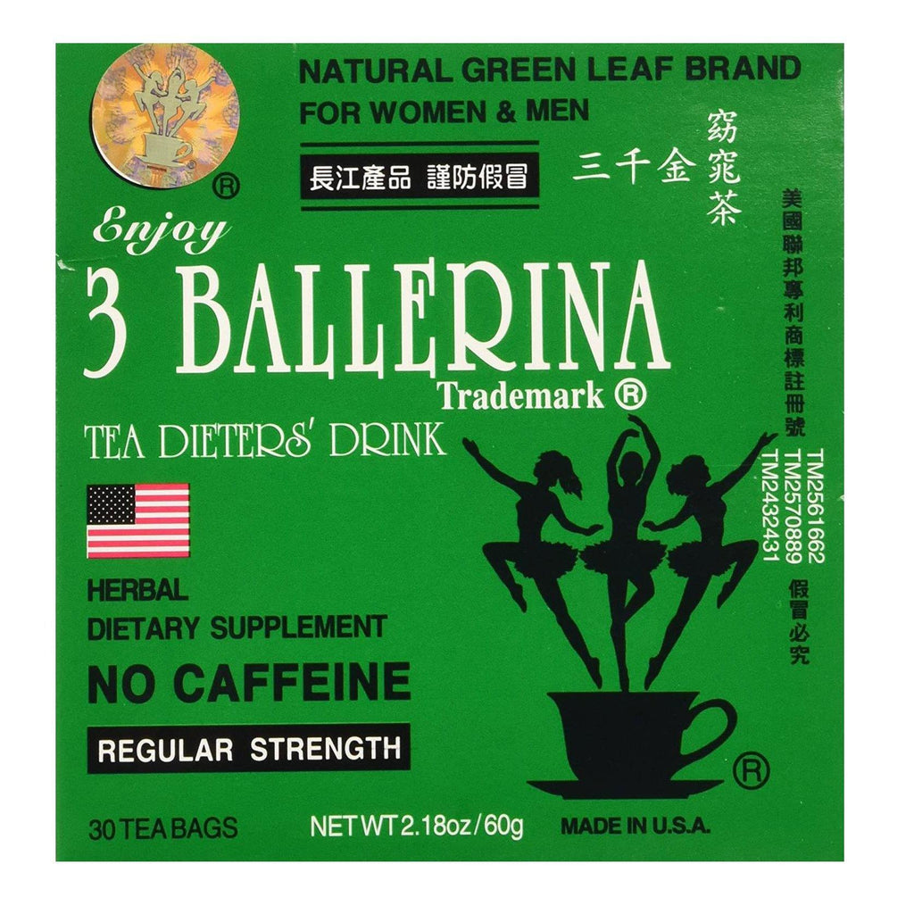 3 BALLERINA Dieters' Drink Regular Strength 30 Tea Bags 2.18 Oz (60 g) - CoCo Island Mart