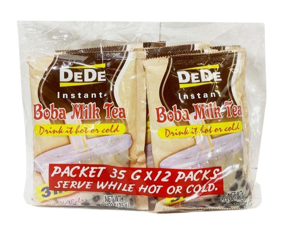 DeDe Instant 3 in 1 Boba Milk Tea 12-PACKS 14.76 Oz (420 g) - CoCo Island Mart