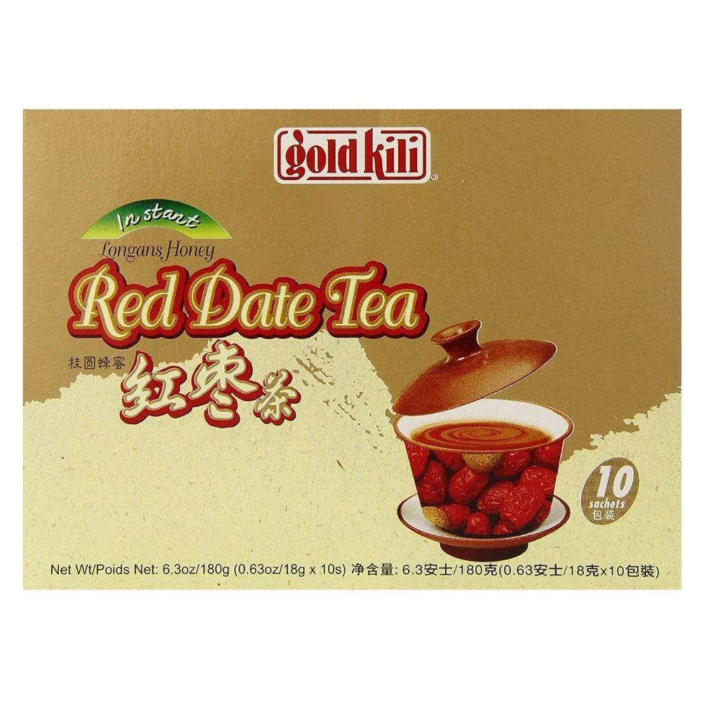 Gold Kili Instant Red Date Tea with Longan and Honey 10 Sachets 6.3 Oz (180 g) - 红枣茶 - CoCo Island Mart
