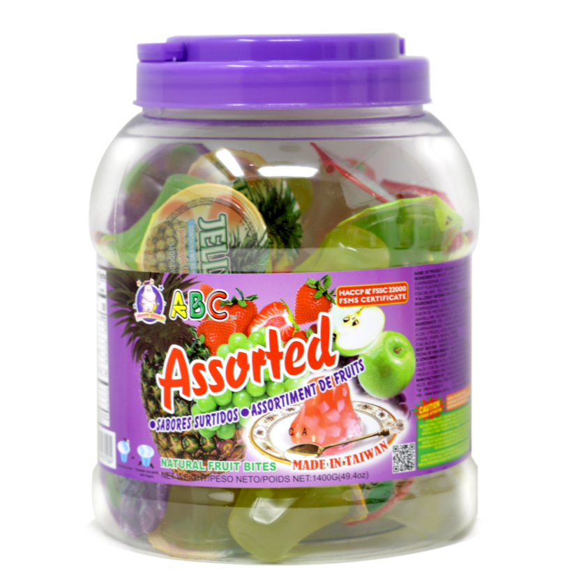 ABC Jelly Natural Fruit Bites Assorted Flavors 49.4 Oz (1400 g) - CoCo Island Mart