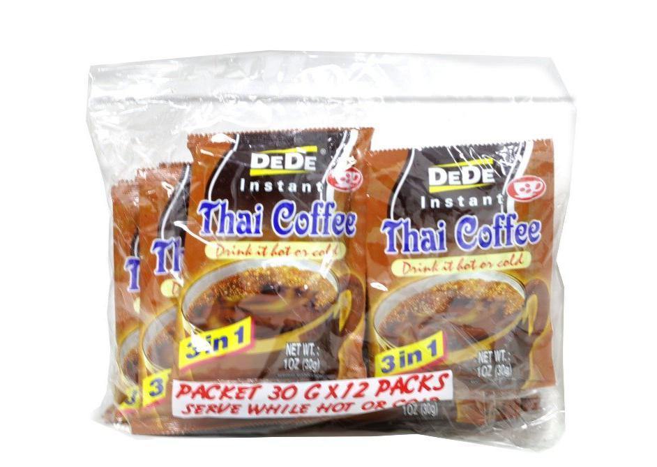 DeDe 3 in 1 Instant Thai Coffee with Cream and Sugar 14.76 Oz (420 g) - CoCo Island Mart