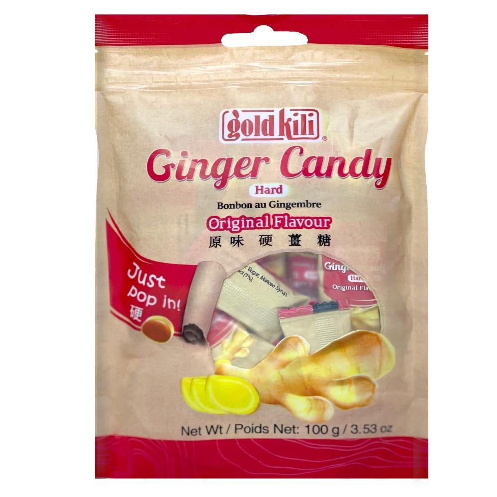 Gold Kili Hard Ginger Candy Original Flavor 3.53 Oz (100 g) -金麒麟原味硬姜糖 3.53 Oz - CoCo Island Mart