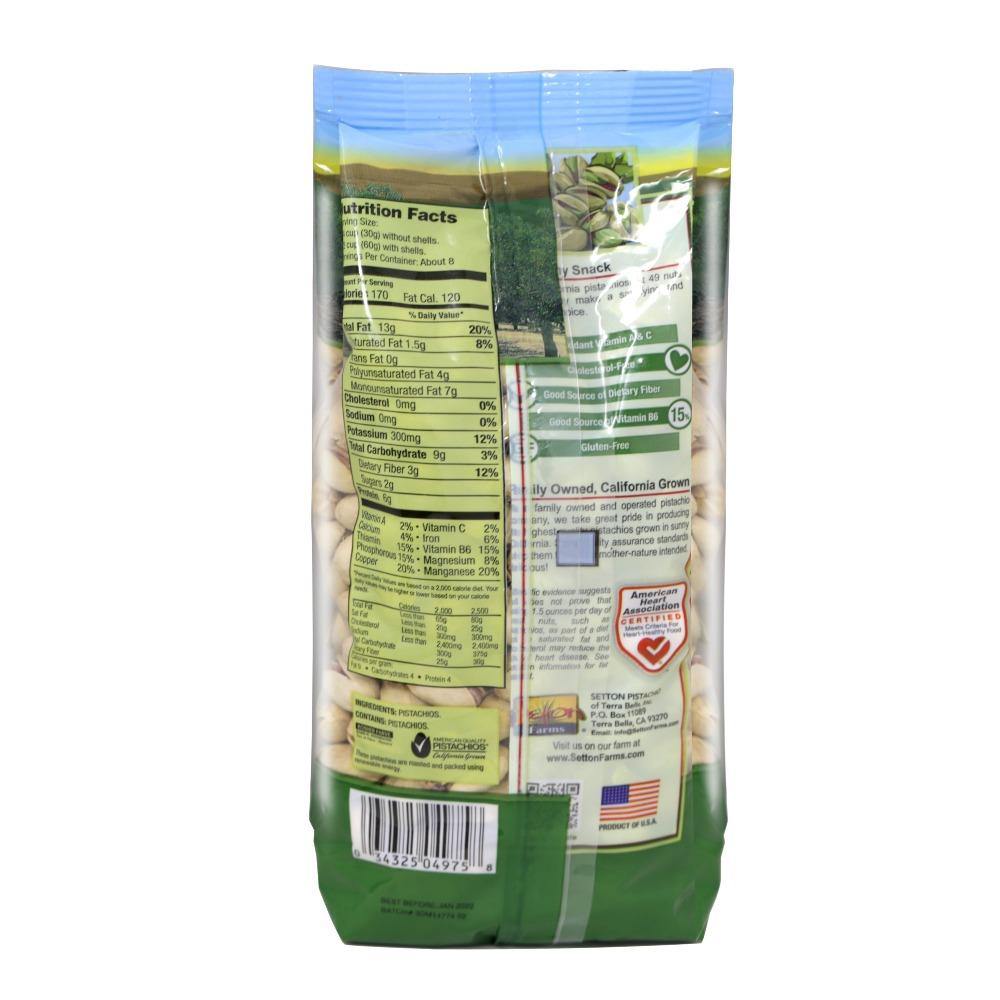 Setton Farms Dry Roasted No Salt Pistachios 16 Oz (454 g) - CoCo Island Mart