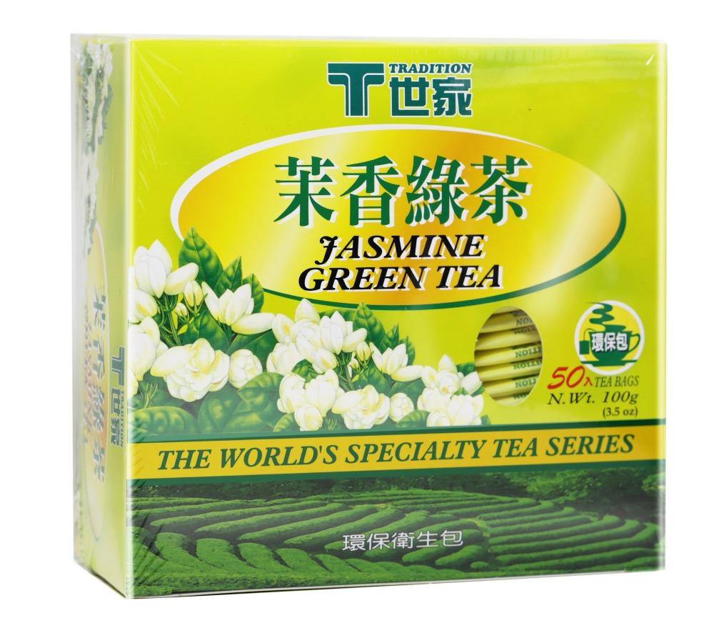 TRADITION Jasmine Green Tea 50 Sachets 3.5 Oz (100  g) - 世家茉香绿茶 - CoCo Island Mart