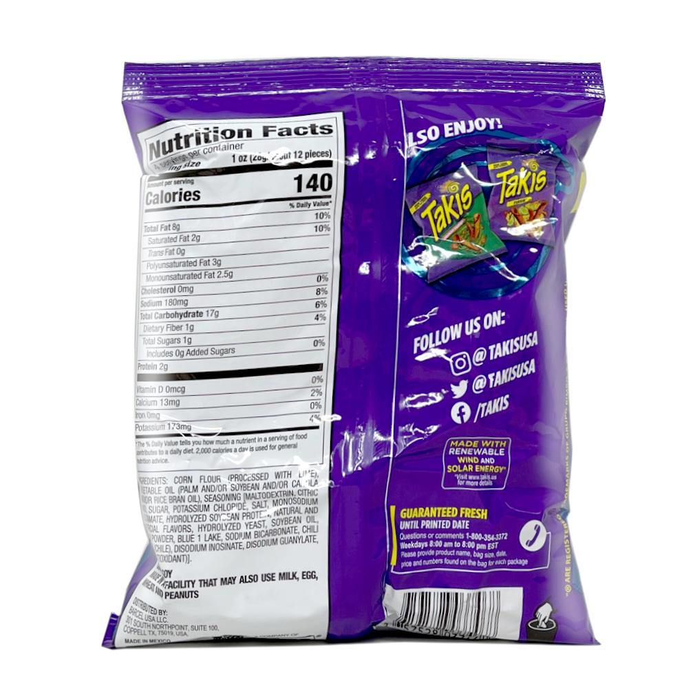Takis Blue Heat Hot Chili Pepper Tortilla Chips Extreme Spicy 4 Oz (113.4 g) - CoCo Island Mart
