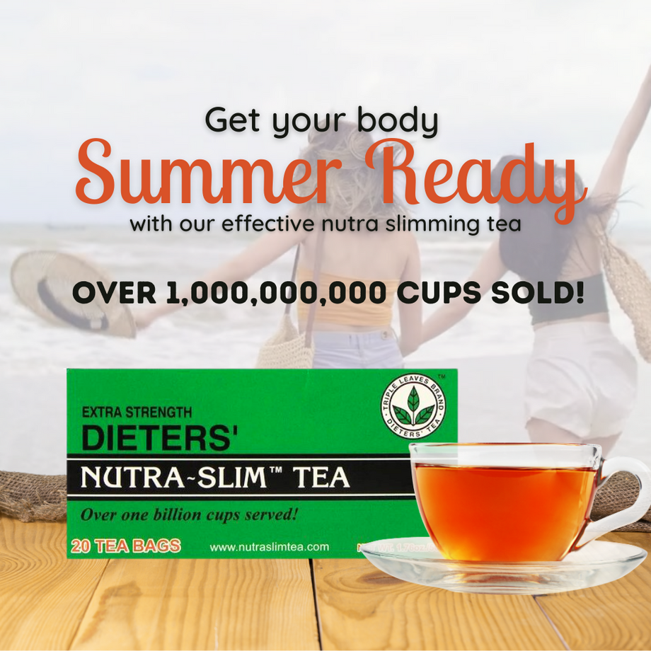 Regular Strength Dieters Slim Tea - Genuine Nu Slim Formula, 30 Caffeine-Free Tea Bags
