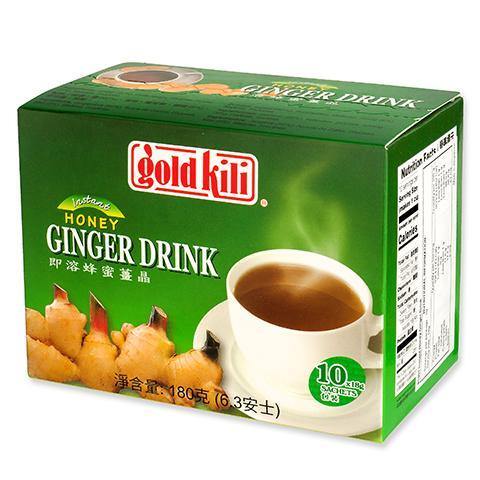 Gold Kili Instant Honey Ginger Tea 10 Sachets 6.3 Oz (180 g) - 金麒麟即溶蜂蜜姜晶 6.3 Oz - CoCo Island Mart