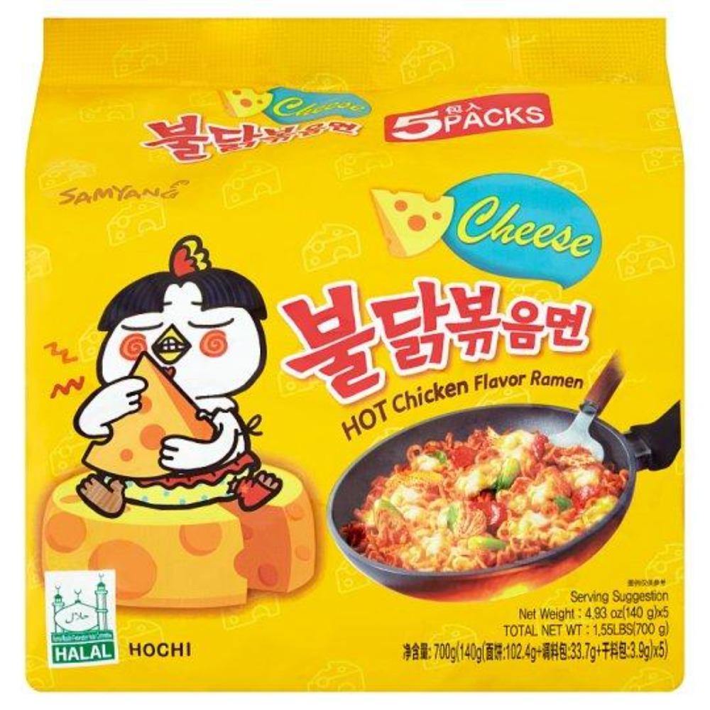 SAMYANG Buldak Cheese | Instant Hot Chicken Flavored Cheese Ramen Noodles | Stir Fried Instant Cheese Noodles 40 PACKS - CoCo Island Mart