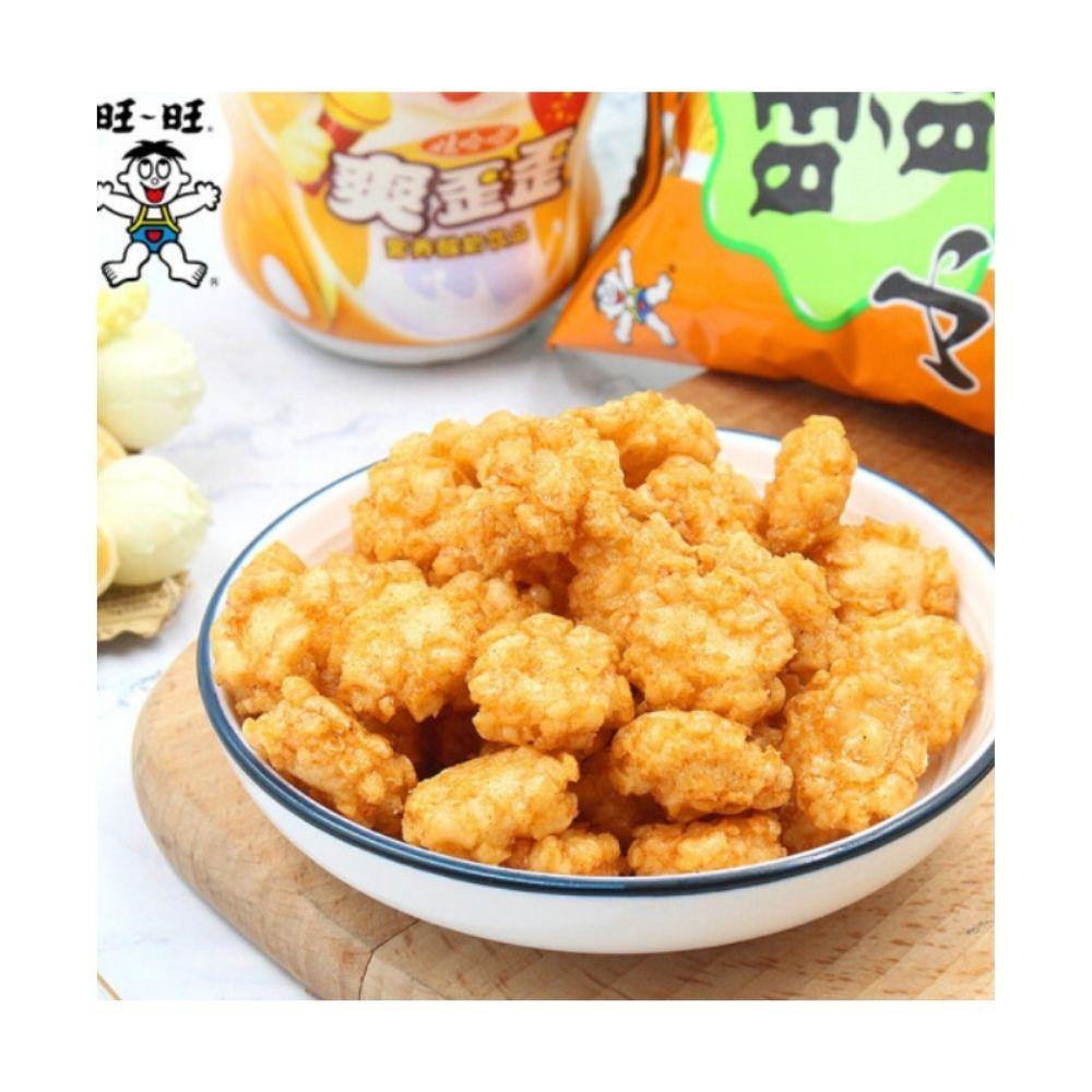 WANT-WANT Golden Crunch Japanese Rice Crackers Balls Original Flavor 5.64 Oz (160 g) - 台湾旺旺 小小酥 原味 量贩装 8包入 160g - CoCo Island Mart