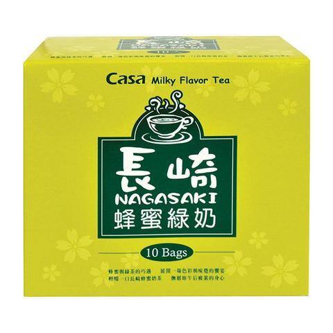 Casa Nagasaki Honey Milky Flavor Green Tea 10 Packets 8.81 Oz (250 g) - 台湾CASA卡萨 长崎蜂蜜绿奶奶茶 - CoCo Island Mart