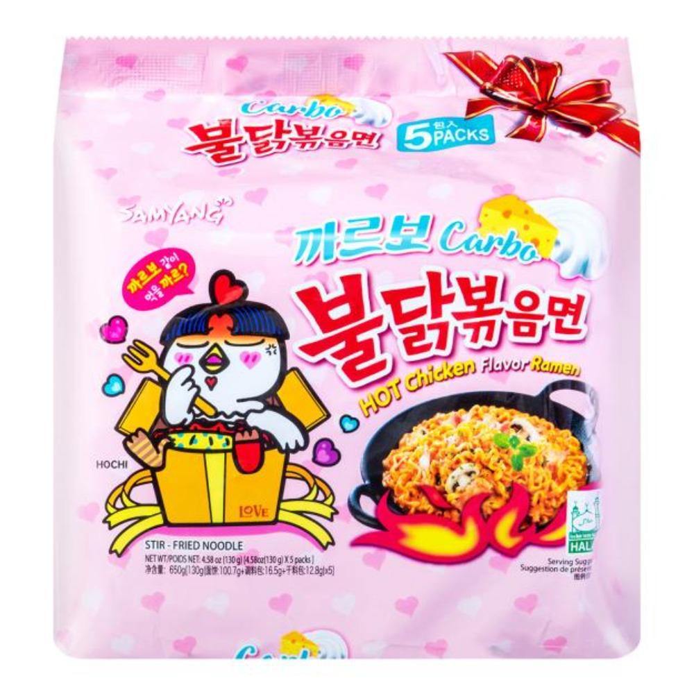 SAMYANG Buldak Carbonara Hot Chicken Flavor Ramen (Stir Fried Instant Noodle) 40PKS - CoCo Island Mart