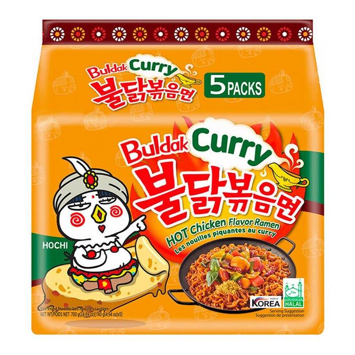 Samyang Hot Chicken Buldak Corn Flavor Ramen Korean Spicy Ramen (Pack of 5)