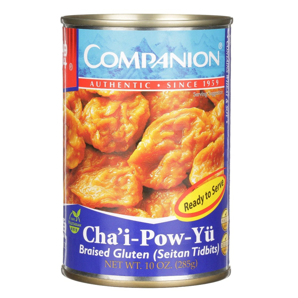 Companion Imitation Abalone (Braised Gluten Chunks) Chai Pow Yu 10 Oz (285 g) - 良友牌 斋鮑鱼 285 克 - CoCo Island Mart
