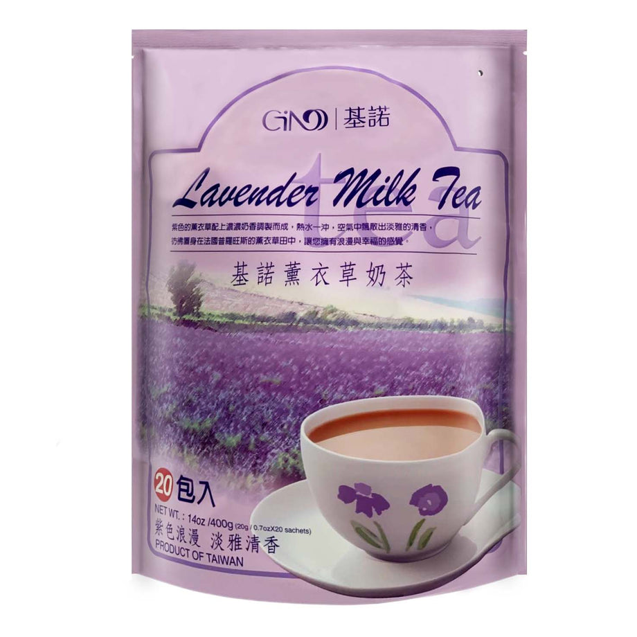 Gino Lavender Milk Tea 14 ounces (400 g) 20 sachets - 1 Pack