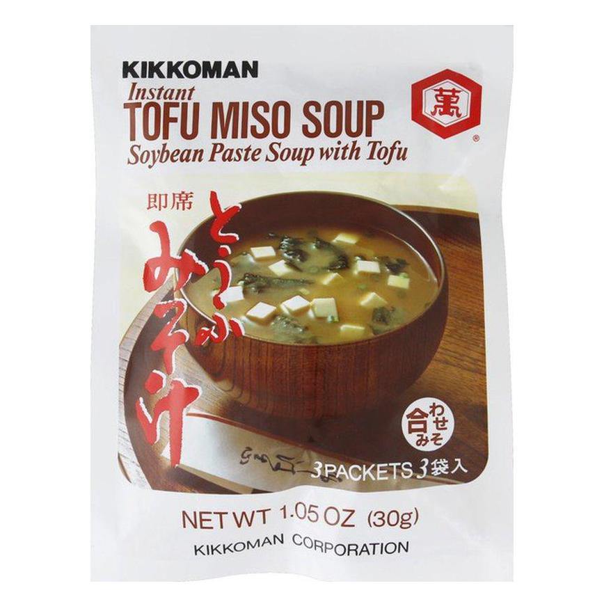 KIKKOMAN Instant Tofu Miso Soup | Soybean Paste Soup with Tofu 1.05 Oz (30 g) - CoCo Island Mart