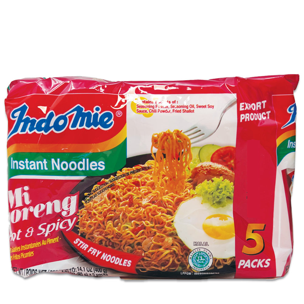 Indomie Mi Goreng Hot and Spicy Stir Fry Instant Noodles 14.01 Oz