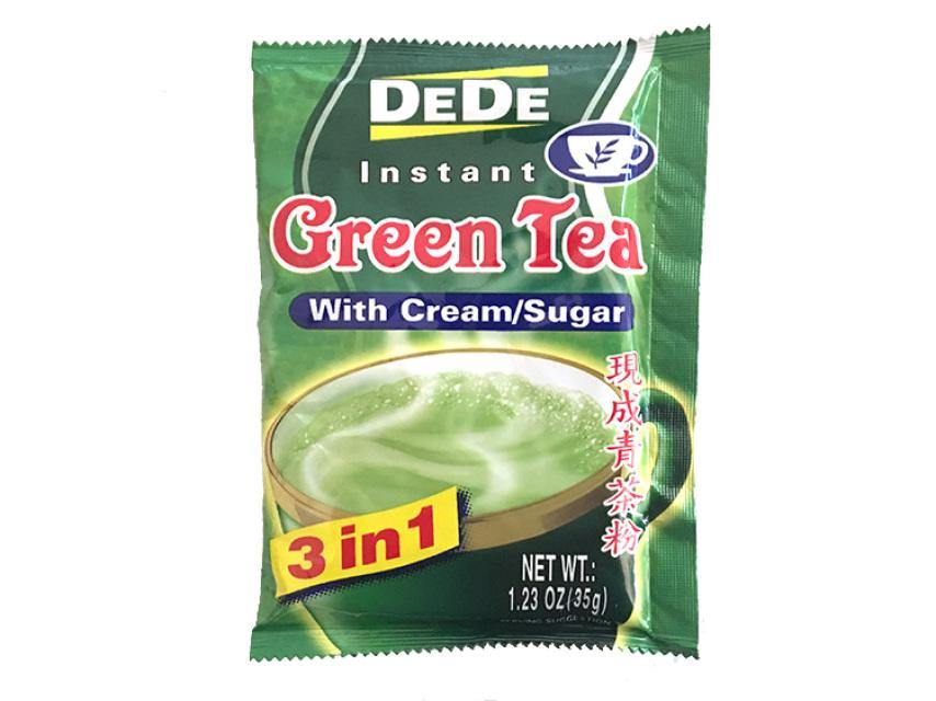 DeDe 3 in 1 Instant Green Tea  with Cream and Sugar 14.76 Oz (420 g) - CoCo Island Mart