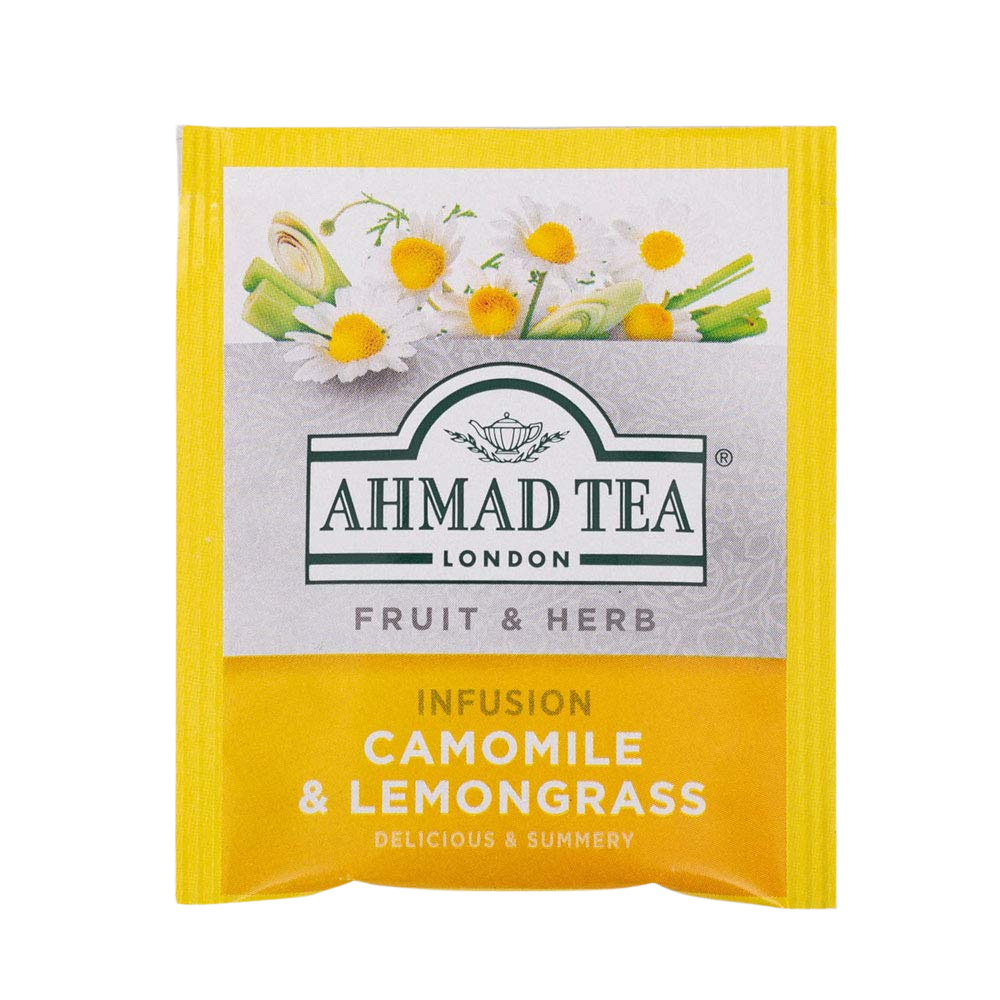 Ahmad Tea Infusion Camomile & Lemongrass Tea 20 Foil Wrapped Tea Bags 1.10 Oz (30 g) - CoCo Island Mart